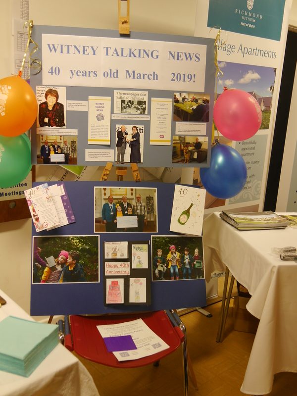 The WTN 40th Anniversary Publicity Display had previously been shown in Witney Library.